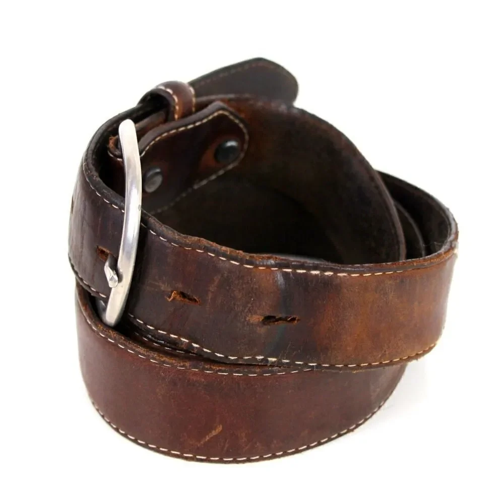 Vintage BROWN GENUINE LEATHER 1 3/8